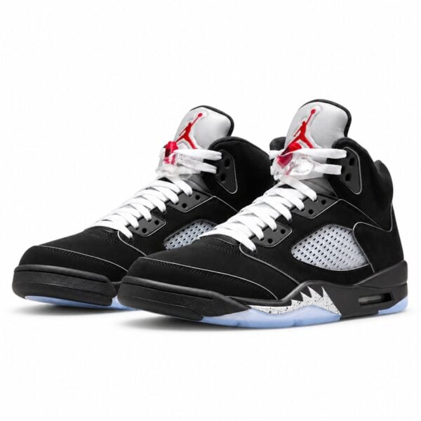 air-jordan-5-black-metallic-reimagined-01-front-pair - UAE SPORT STORE Air Jordan 5 Retro OG Black Metallic Reimagined front view pair