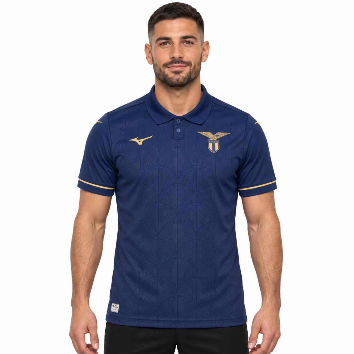Lazio third football jersey 2026/27 in blue with gold accents and club crest.