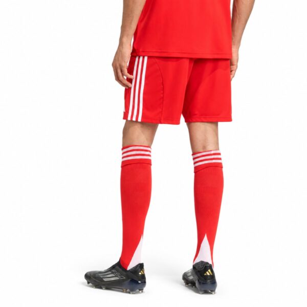 Bayern Munich Home Shorts 2025/26 back view red with white adidas 3-Stripes
