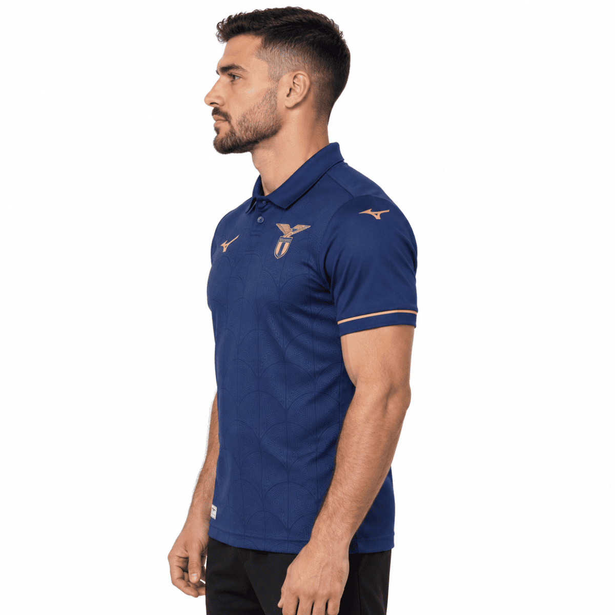 Lazio third football jersey 2026/27 in blue with gold accents and club crest.