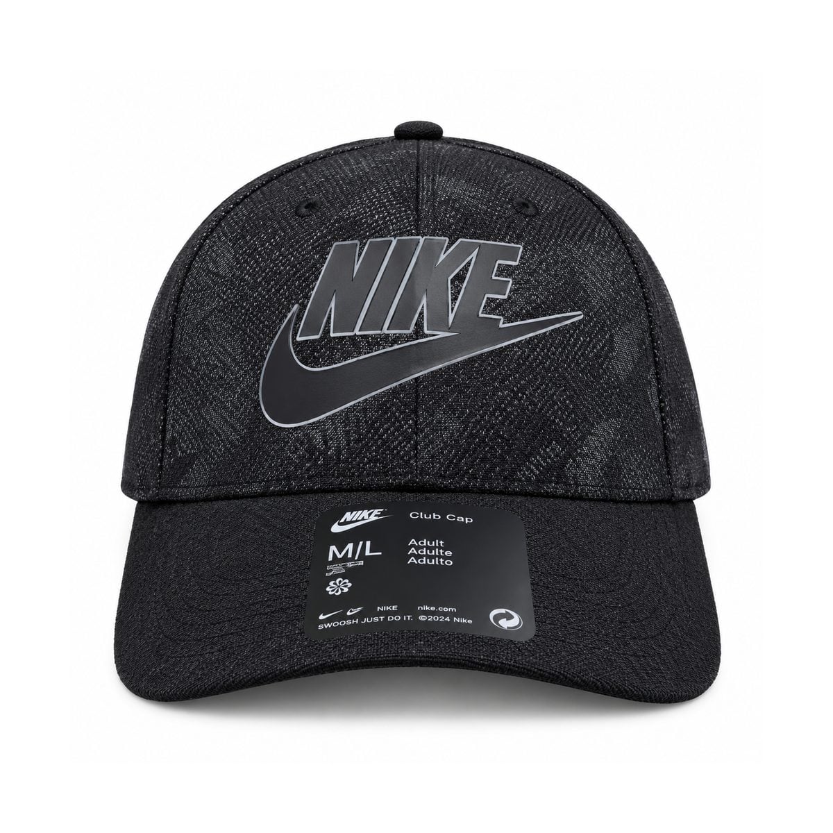 black-outline-nike-cap-front - UAE SPORT STORE Nike Black Outlined Logo Baseball Cap - front view