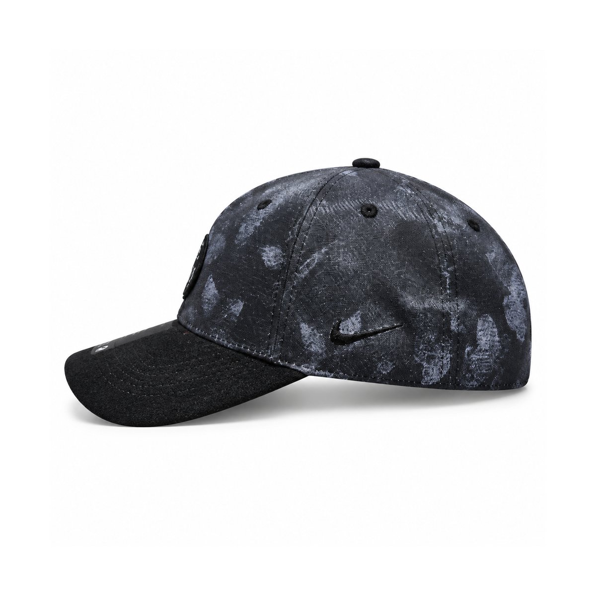 charcoal-badge-cap-side-left - UAE SPORT STORE Nike Charcoal Badge Baseball Cap - left side view