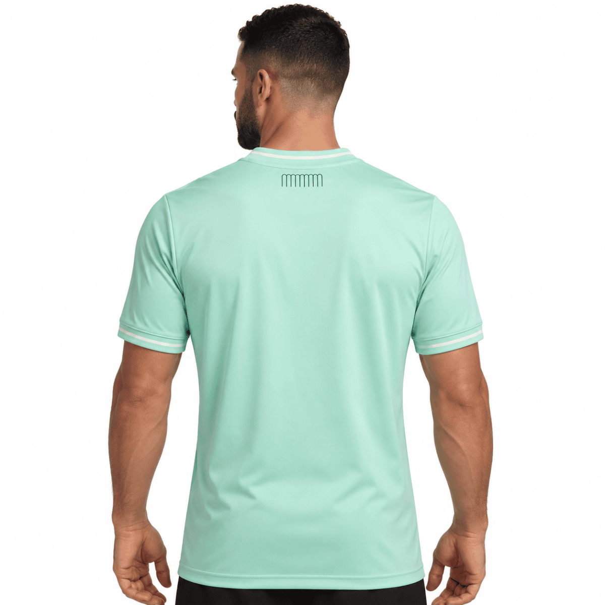 Light green AS Monaco third jersey 2026/27, back view, short sleeves.