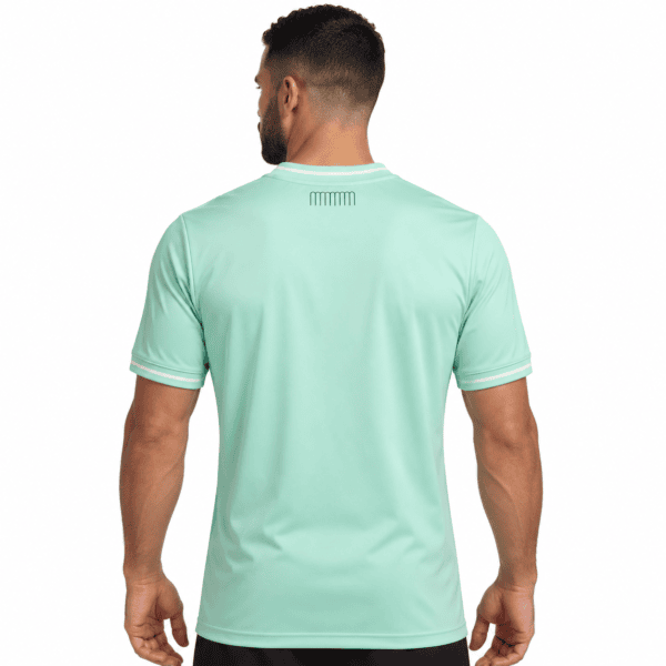 Light green AS Monaco third jersey 2026/27, back view, short sleeves.