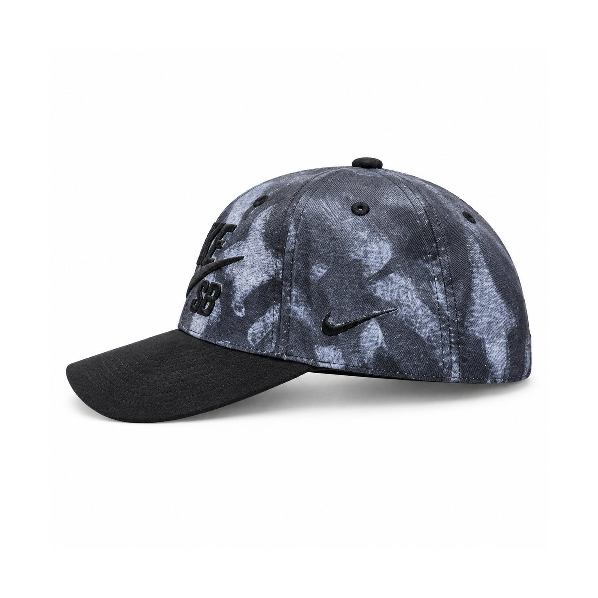 gray-sb-cap-side-left - UAE SPORT STORE Nike SB - Dark Gray Wash Baseball Cap - left side view