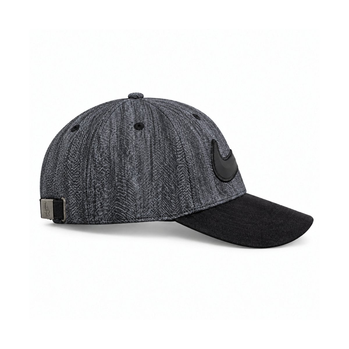 gray-stripe-applique-cap-side-right - UAE SPORT STORE Nike Ash Dark Grey Baseball Cap - right side view
