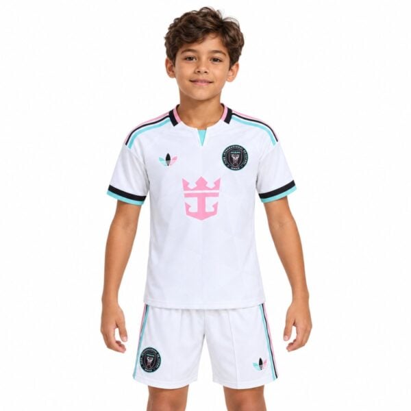 Inter Miami Third Kids Kit 2026/27 front view worn