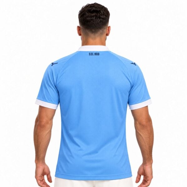 Lazio home jersey 2026 2027 back view celeste with white collar and SSL 900 print