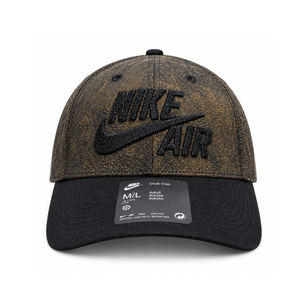 nike-air-cap-front - UAE SPORT STORE Nike Air Glittery Brown Baseball Cap - front view