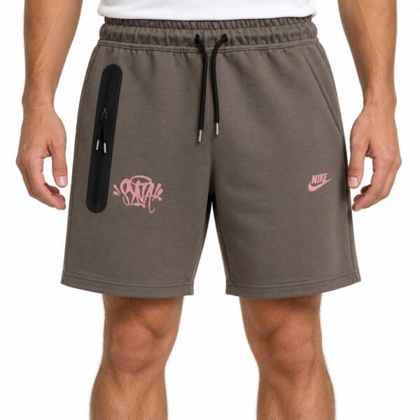 nike-syna-shorts-brown-1 - UAE SPORT STORE Nike Tech Fleece x Syna World shorts brown
