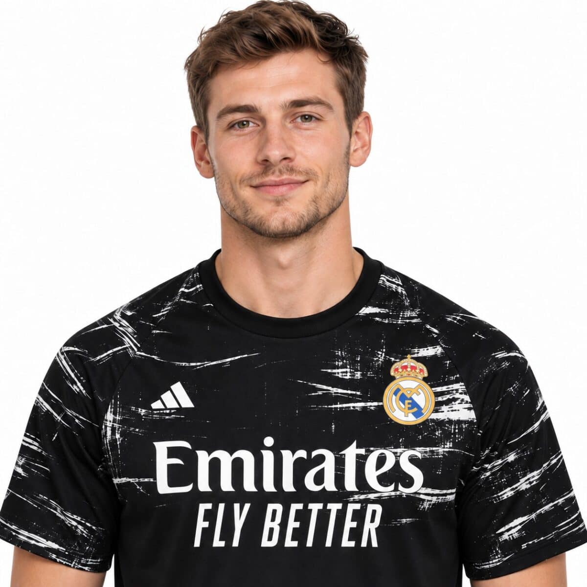 Real Madrid goalkeeper jersey, black with white accents, season 2023/24.