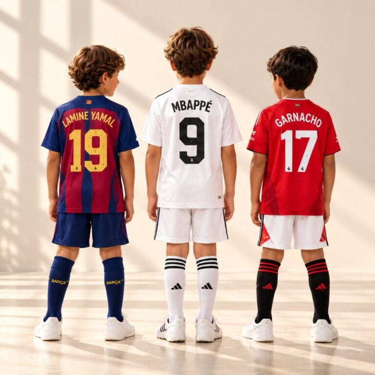 Shop Category Kids - UAE SPORT STORE Kids football kits – Barcelona, Real Madrid and Manchester United
