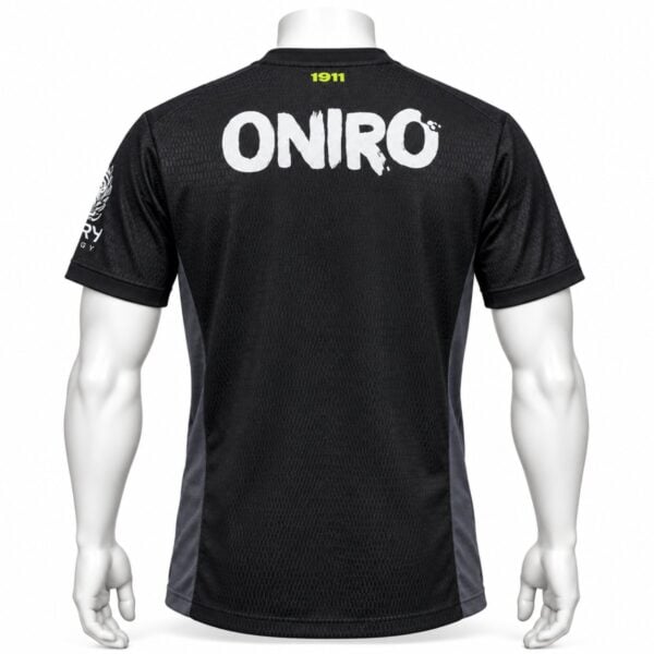 Zamalek away player version jersey back view black with ONIRO back sponsor and 1911 at the neck