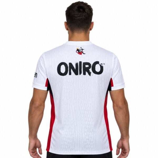 Zamalek home jersey back view white with back sponsor and red side panels